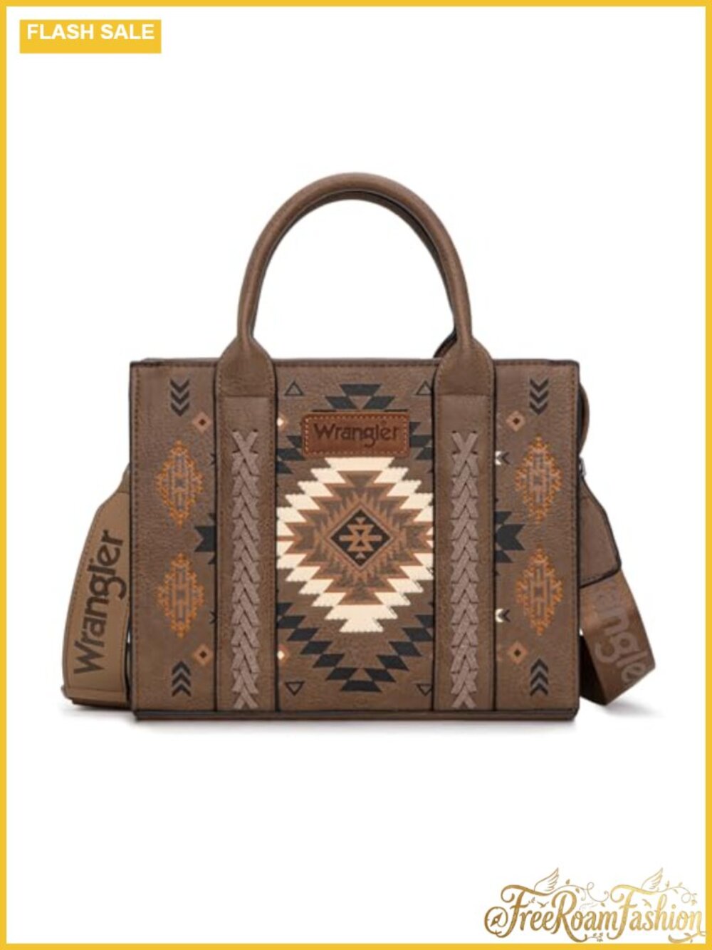 Western Tote Bag with Adjustable Guitar Strap